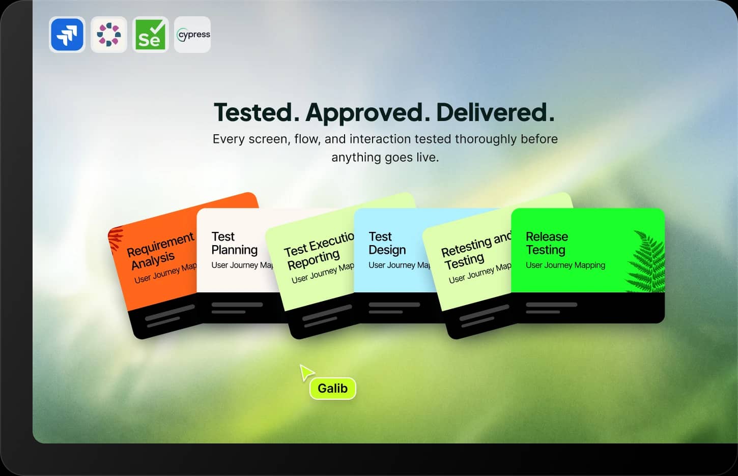 Cross-browser QA testing, usability verification, and performance optimization